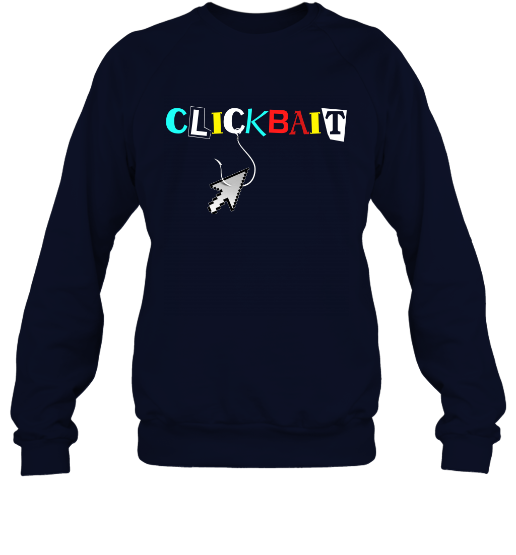 ClickBait Fishing Shirt Sweatshirt Sweatshirt Navy