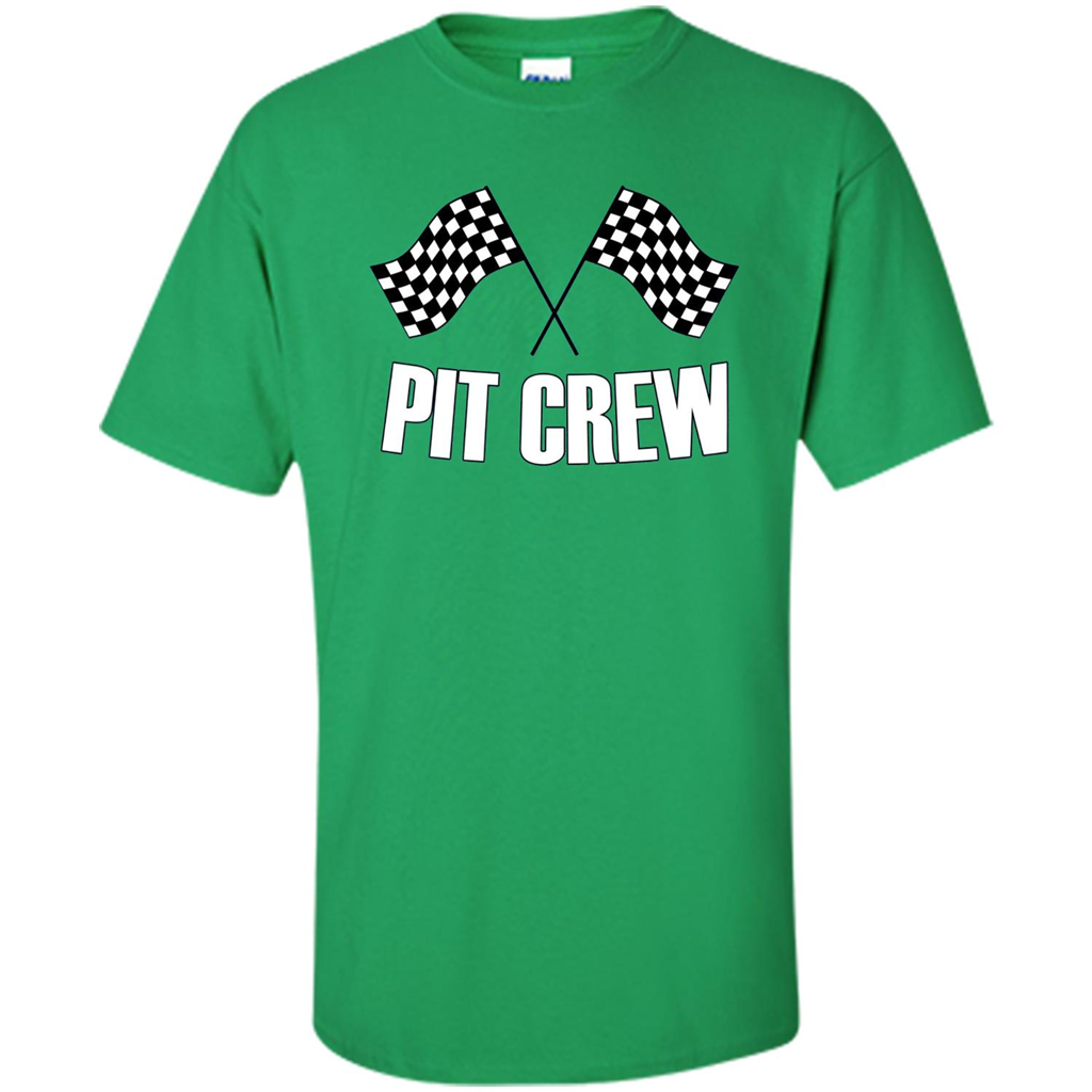 Pit Crew T-shirt for Hosting Race Car Parties Parents Pit Irish Green