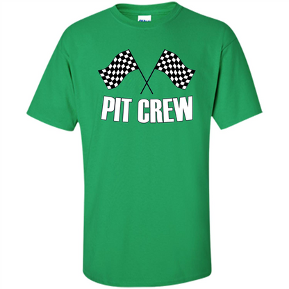 Pit Crew T-shirt for Hosting Race Car Parties Parents Pit Irish Green