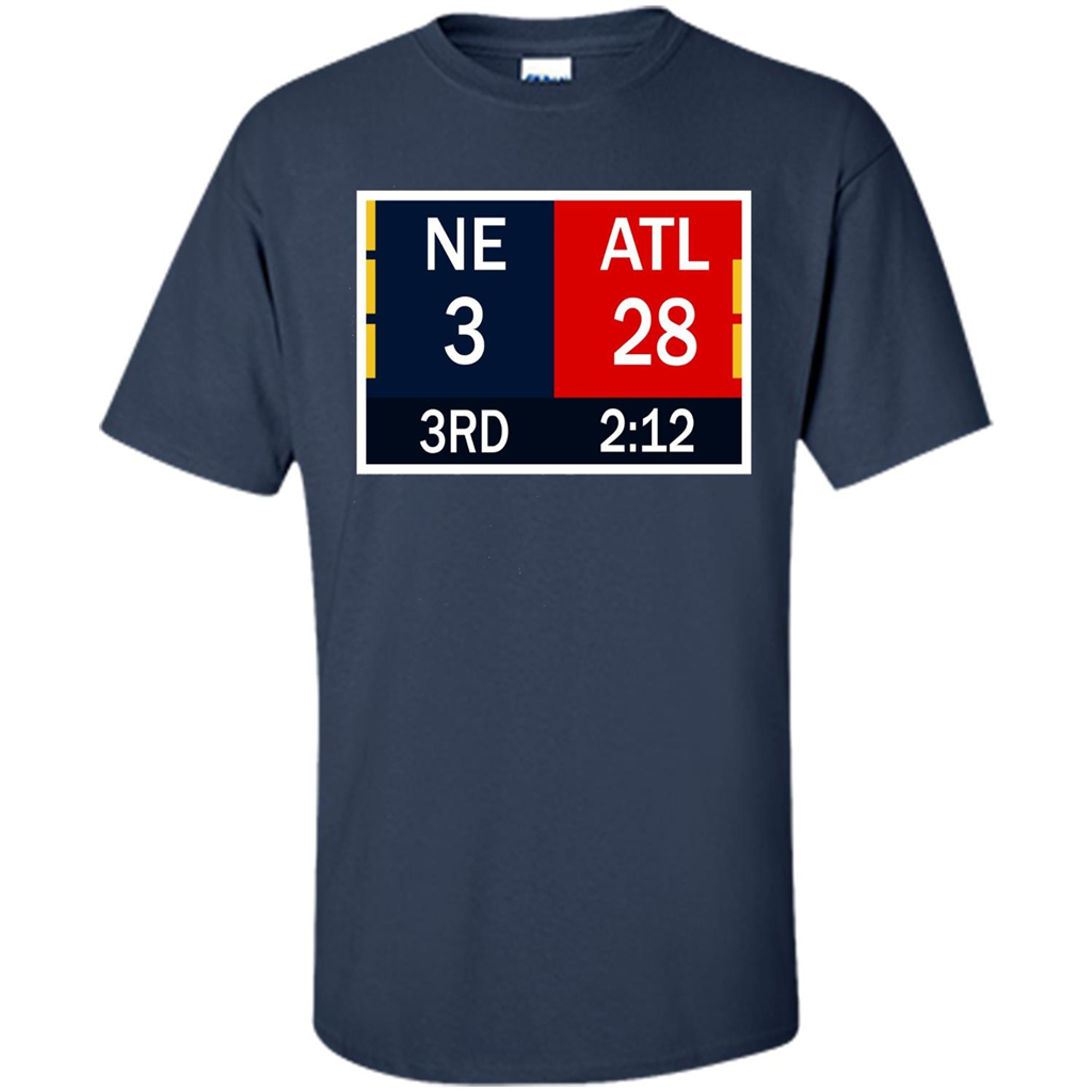 NE 3 ATL 28 Final T-shirt 2 Sides 1 Game Navy