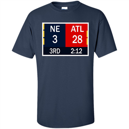 NE 3 ATL 28 Final T-shirt 2 Sides 1 Game Navy