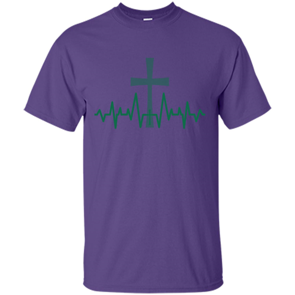 Christian ECG T-shirt Purple