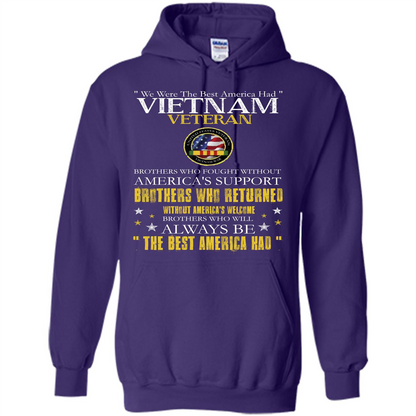 Vietnam Veteran T-shirt We Were The Best America Had Purple