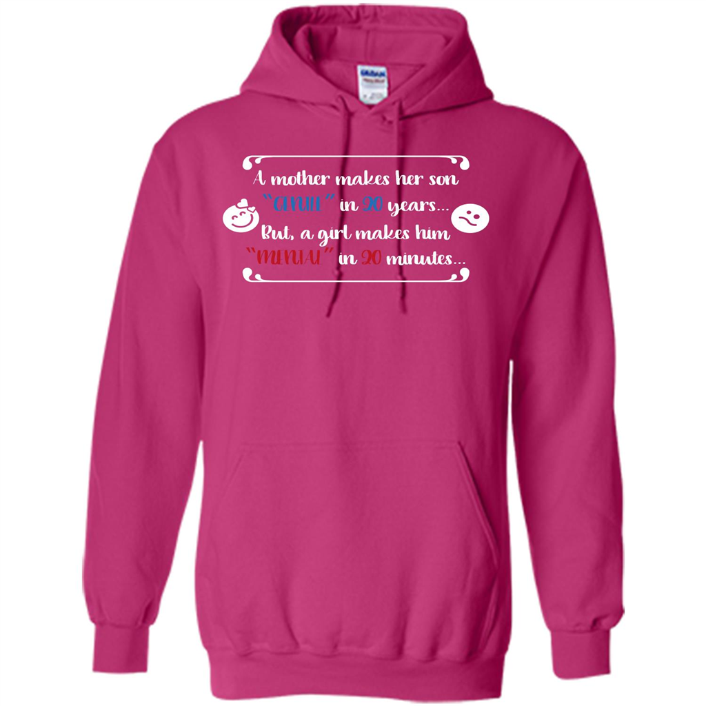 Funny T-shirt A Girl Makes Him Mental In 20 Minuutes Heliconia