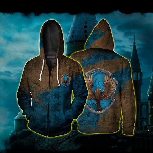 Harry Potter Ravenclaw House Zip Up Hoodie