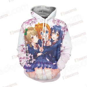 Love Live! School Idol Project Honoka, Umi and Kotori 3D Hoodie