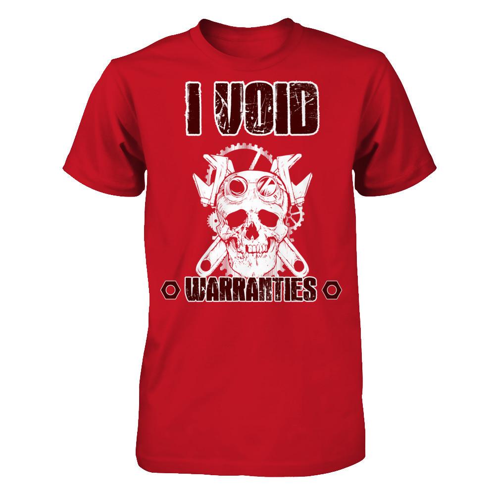 Mechanic - I Void Warranties T-shirt Gildan - Short Sleeve Tee Red