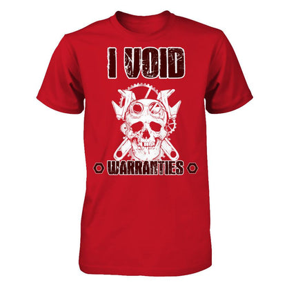 Mechanic - I Void Warranties T-shirt Gildan - Short Sleeve Tee Red