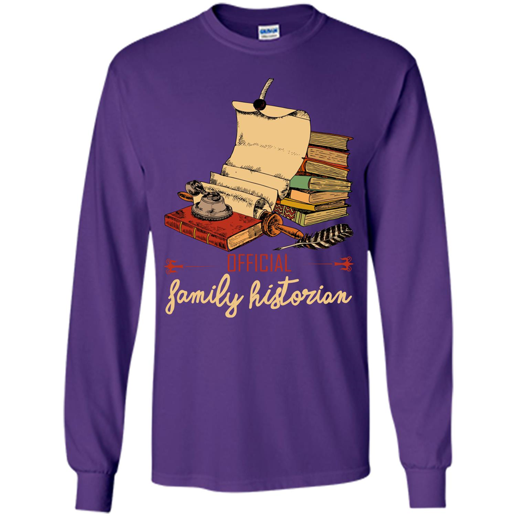 Family T-shirt Official Family Historian Purple