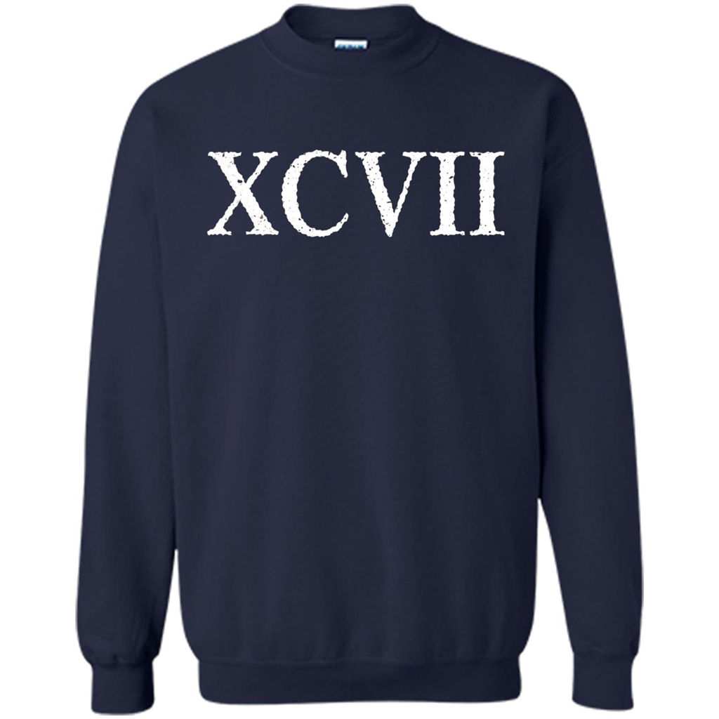 Roman Numeral 97 XCVII T-shirt Navy