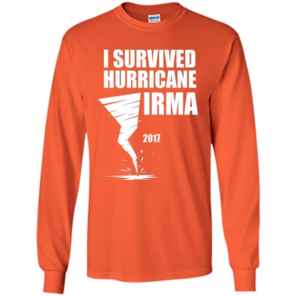 I Survived Hurricane Irma Graphic T-shirt Orange