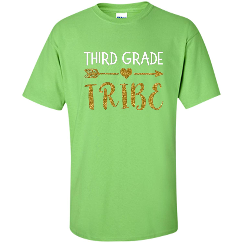 Third Grade Tribe T-shirt School Day T-shirt Lime