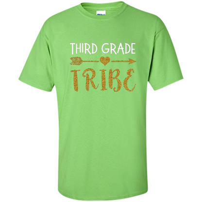 Third Grade Tribe T-shirt School Day T-shirt Lime