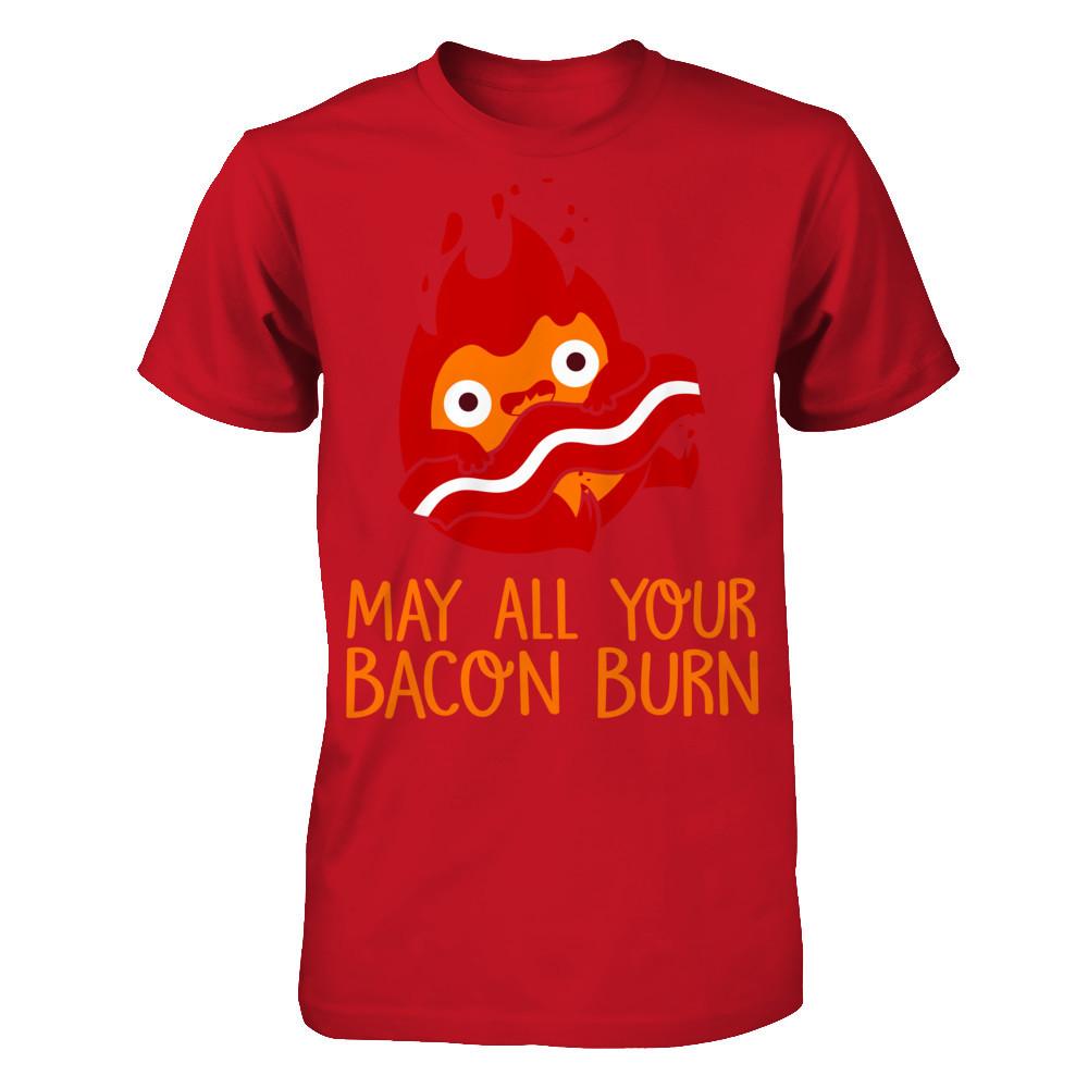 May All Your Bacon Burn T-shirt Gildan - Short Sleeve Tee Red