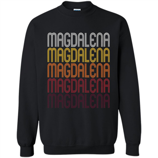 Magdalena Retro Wordmark Pattern T-shirt Black