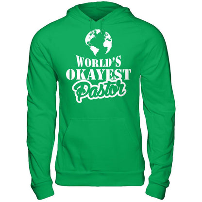 World's Okayest Pastor Gildan - Pullover Hoodie Irish Green