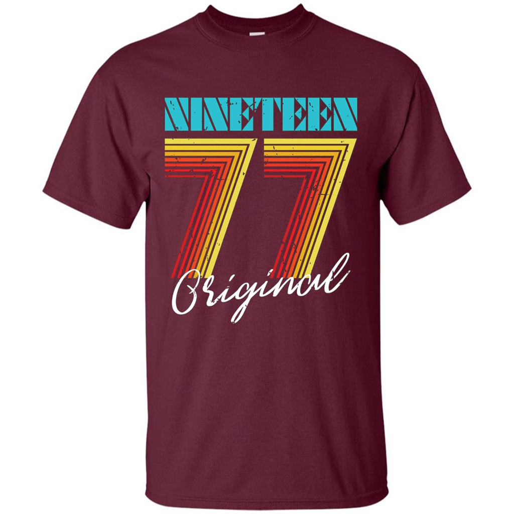 Original 1977 Birthday T-shirt Maroon