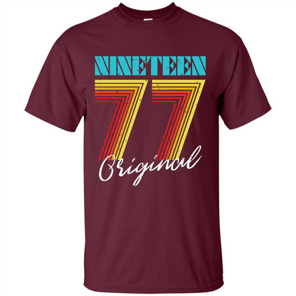 Original 1977 Birthday T-shirt Maroon