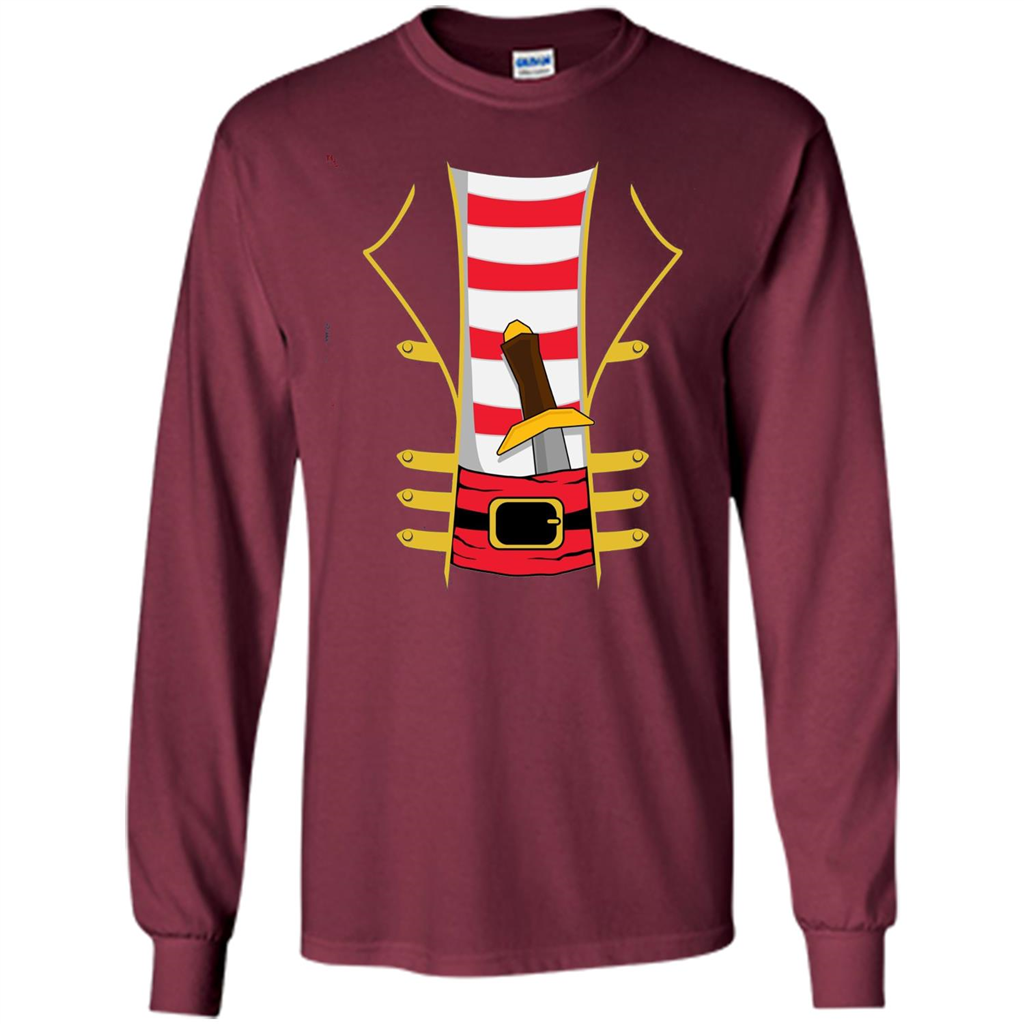 Pirate Sword T-shirt Halloween Costume - Dress Like A Pirate Maroon