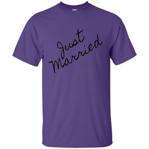 Just Married Honeymoon September 30 2017 Wedding T-Shirt