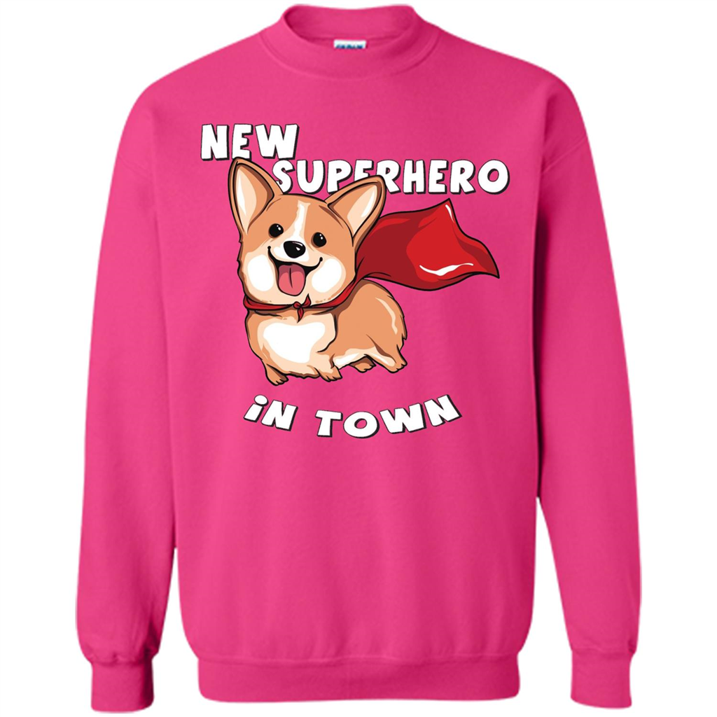Corgi Doggy T-Shirt New Superhero In Town T-shirt Heliconia
