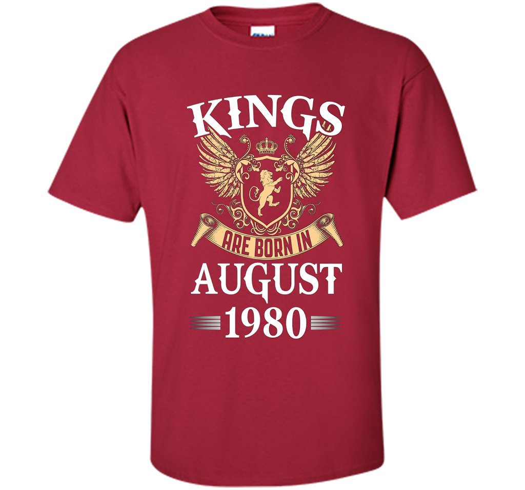Kings Legendds Are Born In August 1980 Birthday Gift t-shirt Cardinal