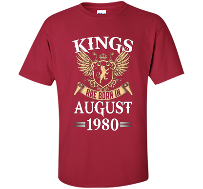 Kings Legendds Are Born In August 1980 Birthday Gift t-shirt Cardinal