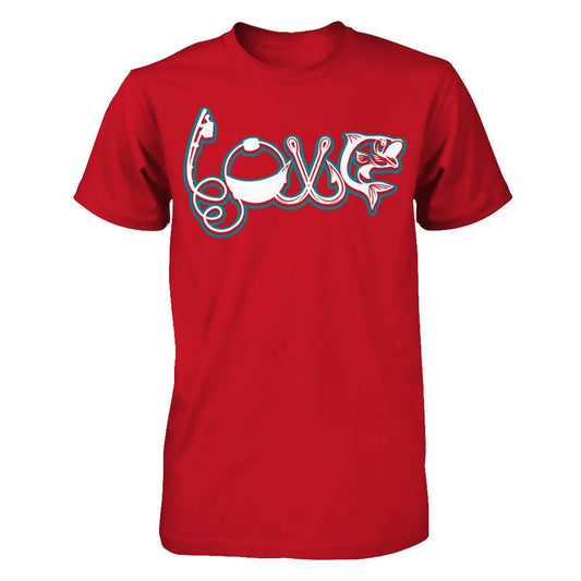 Love Fishing T-shirt Gildan - Short Sleeve Tee Red