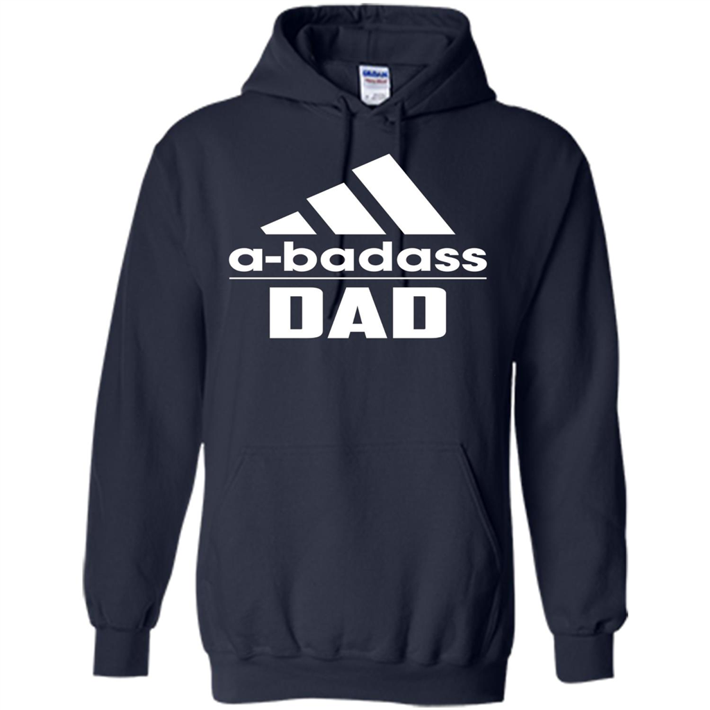Fathers Day T-shirt A Badass Dad Navy