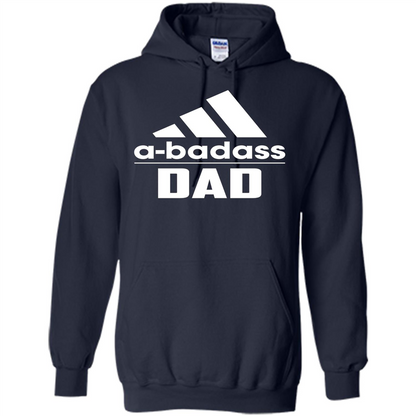 Fathers Day T-shirt A Badass Dad Navy