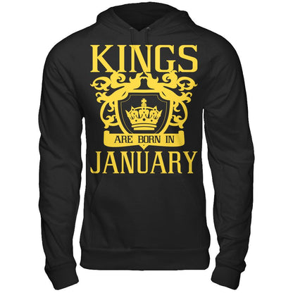 Kings Are Born In January Gildan - Pullover Hoodie Black