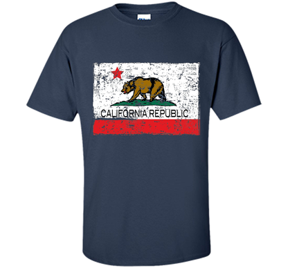 Vintage California Republic T-shirt Cali Life I Love CA cool shirt Navy