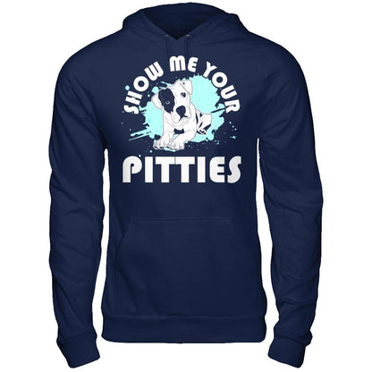 Show Me Your Pitties T-shirt Gildan - Pullover Hoodie Navy