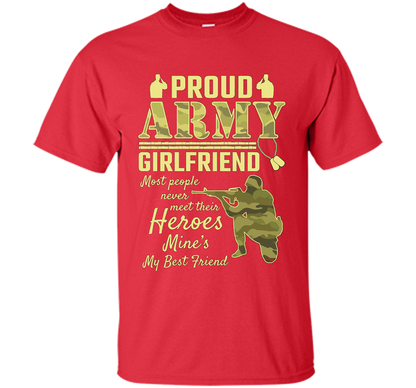 Proud Army Girlfriend T-shirt Red