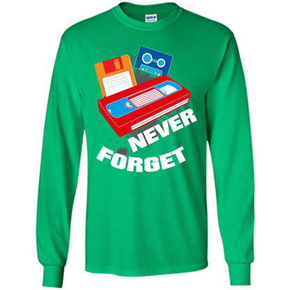 Floppy Disk Vhs 90s 80s T-shirt Never Forget Irish Green