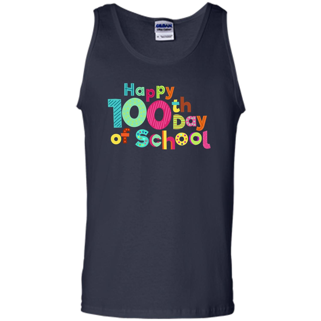 Happy 100Th Day Of School T Shirt For Teachers T-Shirt Navy