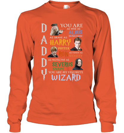 Daddy - You Are My Favorite Wizard Harry Potter Long Sleeve T-Shirt Long Sleeve T-Shirt Orange