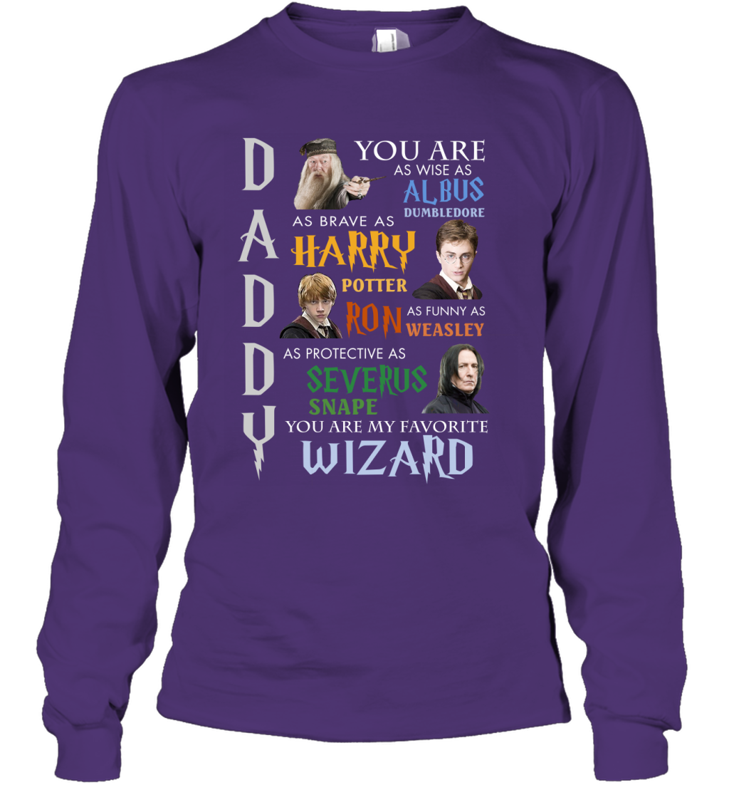 Daddy - You Are My Favorite Wizard Harry Potter Long Sleeve T-Shirt Long Sleeve T-Shirt Purple