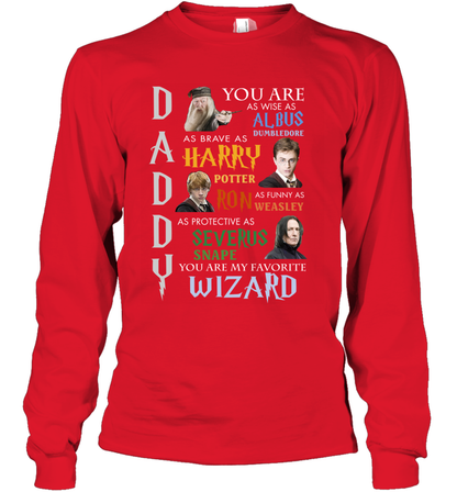 Daddy - You Are My Favorite Wizard Harry Potter Long Sleeve T-Shirt Long Sleeve T-Shirt Red