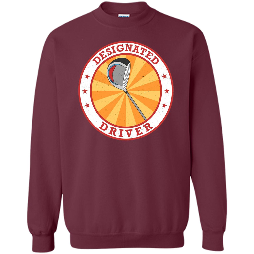 Golf T-shirt Designated Driver Funny Golf T-shirt Maroon