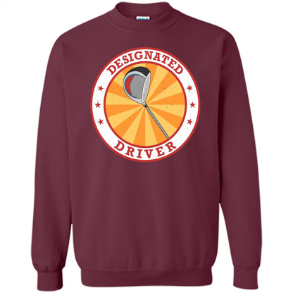 Golf T-shirt Designated Driver Funny Golf T-shirt Maroon