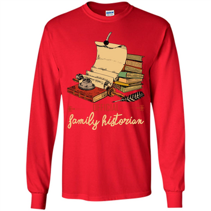 Family T-shirt Official Family Historian Red
