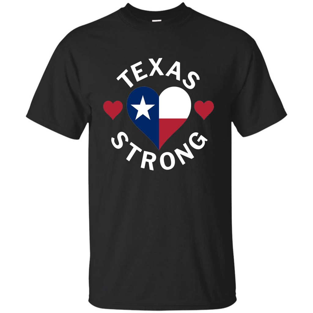 Texas Strong Hurricane Harvey Heart 2017 T-shirt Black