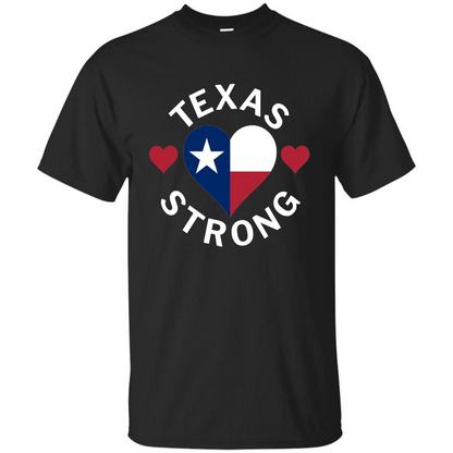 Texas Strong Hurricane Harvey Heart 2017 T-shirt Black