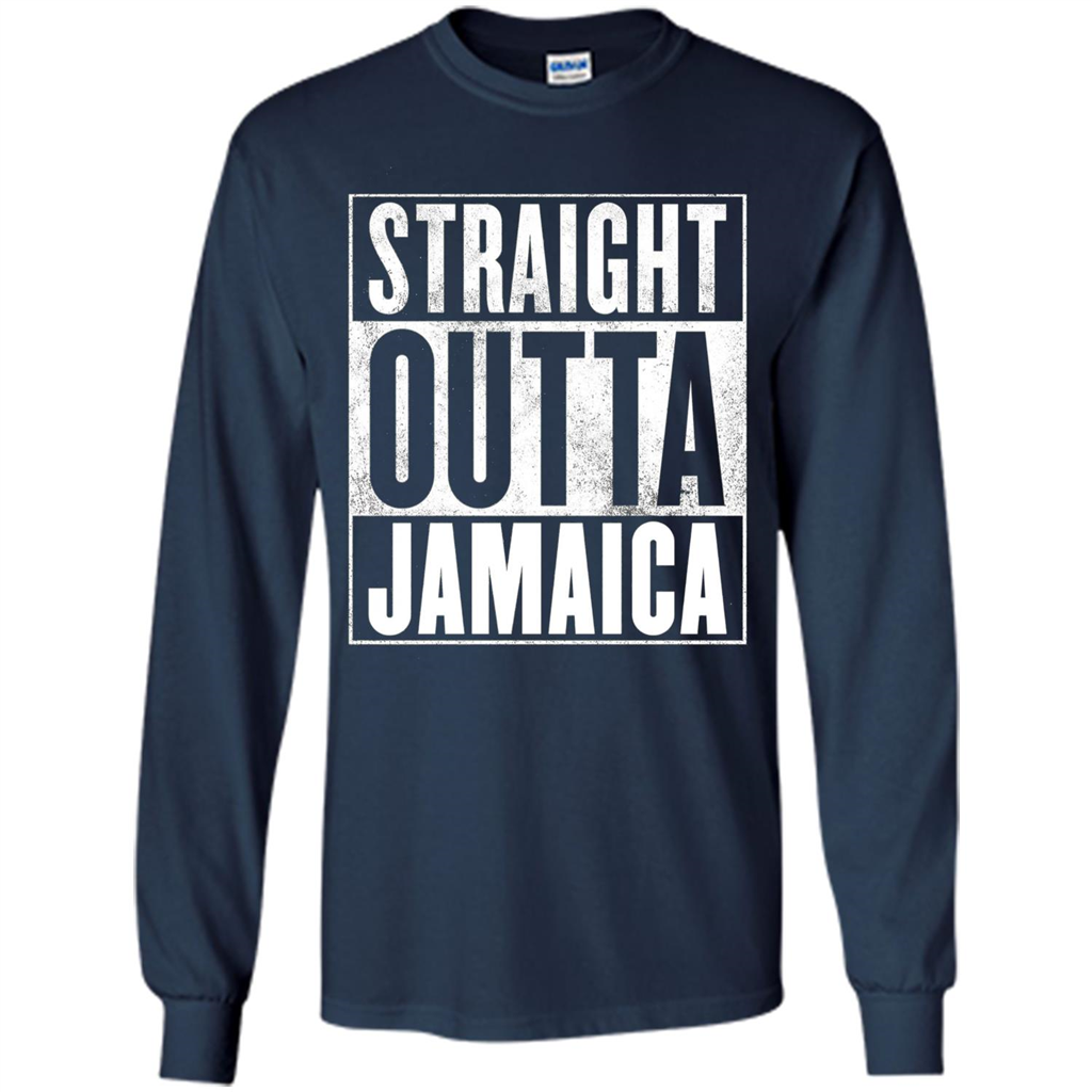 Jamaica T-Shirt - Straight Outta Jamaica T-shirt Navy