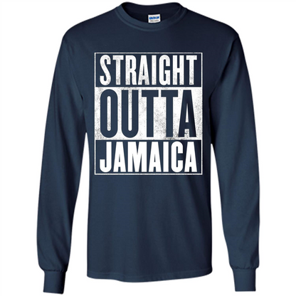 Jamaica T-Shirt - Straight Outta Jamaica T-shirt Navy