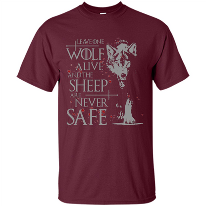 Leave One Wolf Alive And The Sheep Are Never Safe Shirt Maroon