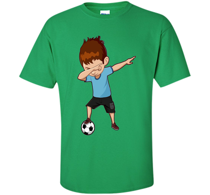 Soccer T-shirt Dabbing Boy Irish Green