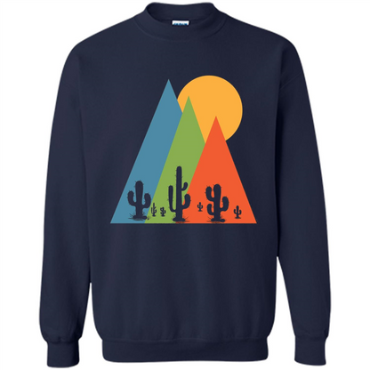 Cactus, Mountain and Sun T-shirt Navy