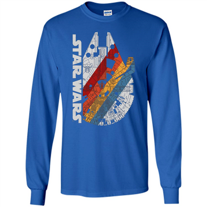 Movie T-shirt The Millennium Falcon Wears Retro Stripes T-shirt Royal